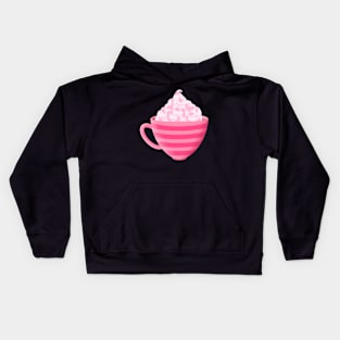 Pink Stripe Mod Mug Kids Hoodie